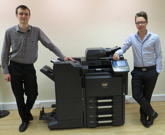 From left to right James Lawton & Sam Palmer recent arivals at Utax UK