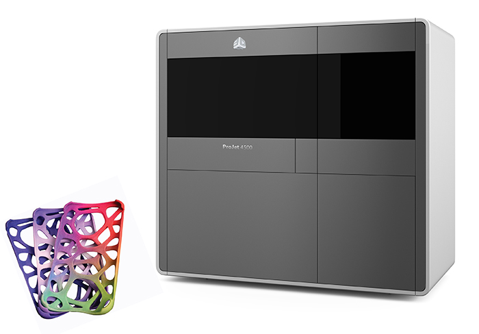 The ProJet 4500 (see photo) is a photorealistic full colour plastic 3D printer