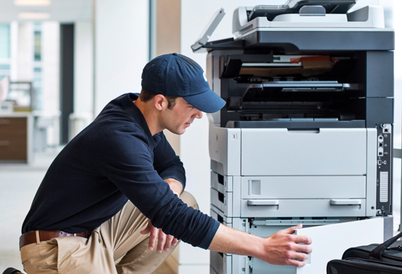 It removes the need for managed print partners to unpack, inspect, configure, test and software-image large printers on their own or their customer’s premises