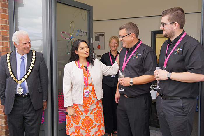 Local MP Priti Patel cut the ribbon on the new premises and unveiled a plaque commemorating the occasion.