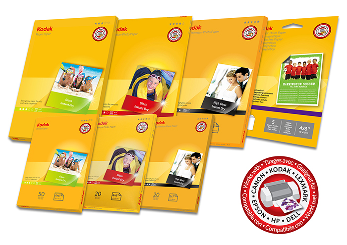 The new range of Kodak photo paper complements the company's inkjet cartridge