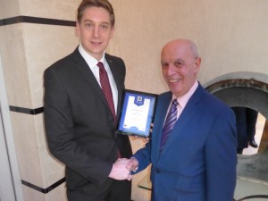 Peter Jolly (left) with Sidney Bobb at last year's awards