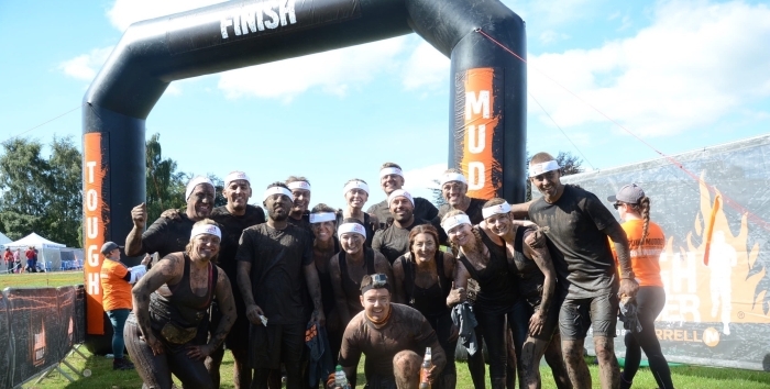 Lyreco team successfully finishing the Tough Mudder event