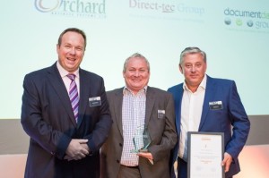 L-R Utax MD Shaun Wilkinson, Adrian Crucefix and John Maryam - Direct-tec