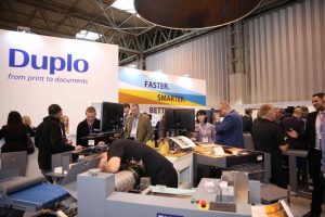 A packed Duplo stand at The Print Show 2016