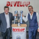 Jonathan Whitworth with Sean Jarvis, Commercial Director of Huddersfield Town