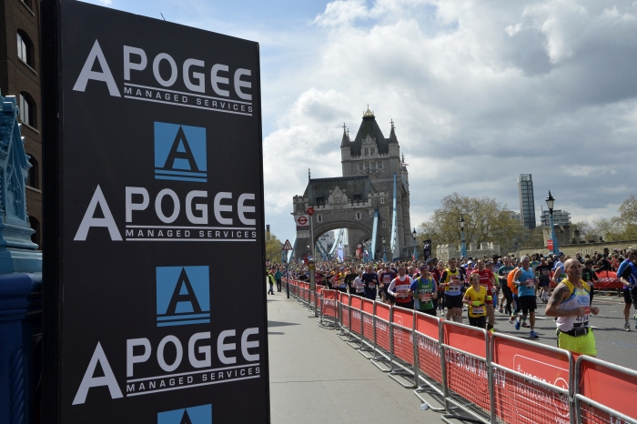 Apogee to supply 2018 Virgin Money London Marathon