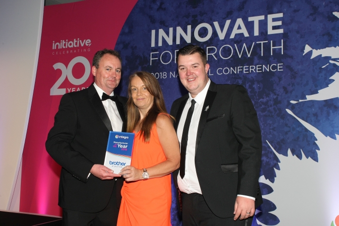 Sara Diggle accepting the award