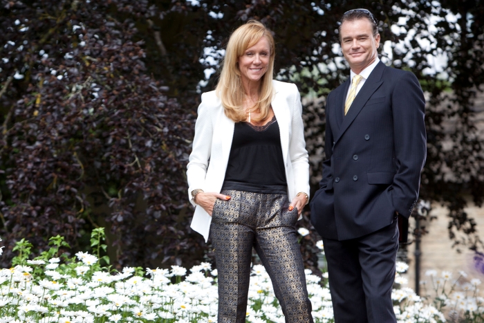 Simone Hindmarch on the left