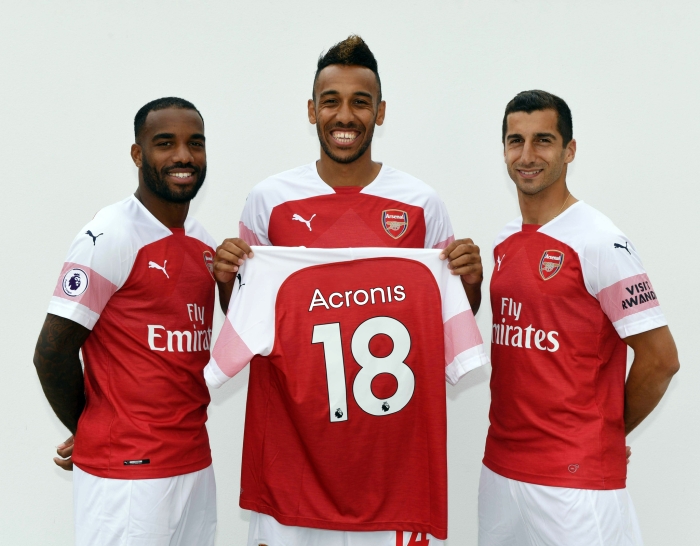 Three of the Arsenal team