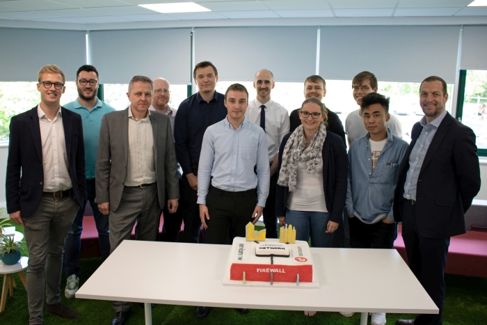 Representatives from all three organisations, who helped roll out the platform.