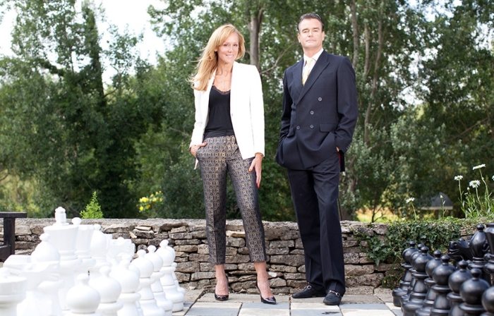 Simone Hindmarch on the left